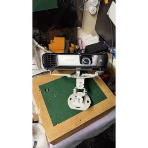 Epson FX7260 LCD Projector Tested Working w/ Ceiling Mount No Remote